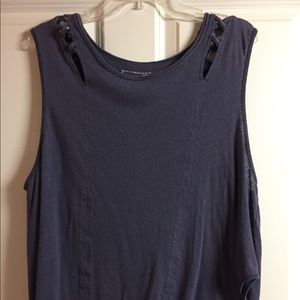 Shoulder cut out tank top